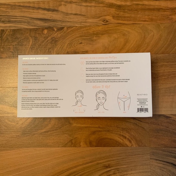 New BeautyBio Rose Quartz Dual Ended Roller - Picture 10 of 11